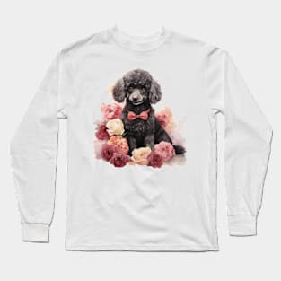 Dogs and roses on Valentine's Day Long Sleeve T-Shirt